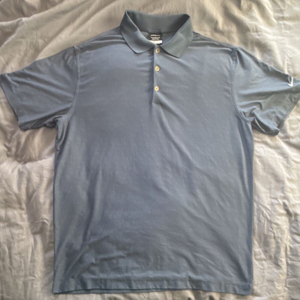 Nike Golf Dri-Fit Men's Polo Shirt Gray Size L
